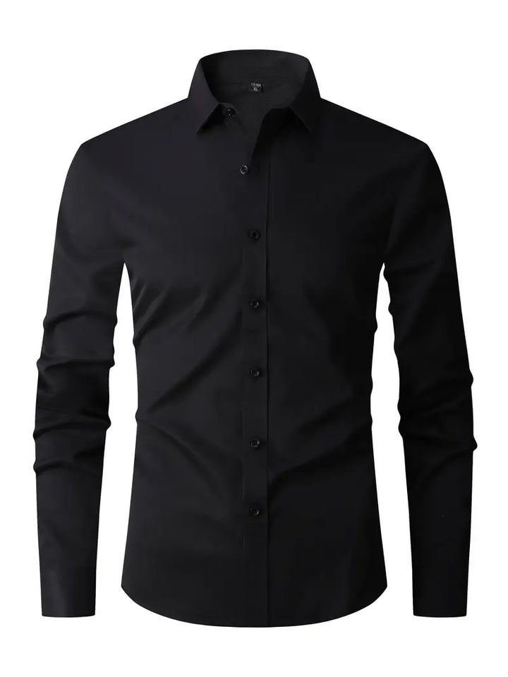 Halbformelles Herren Langarmhemd in Hellblau, elegant und vielseitig, ideal für Geschäfts- und Freizeitaktivitäten.
