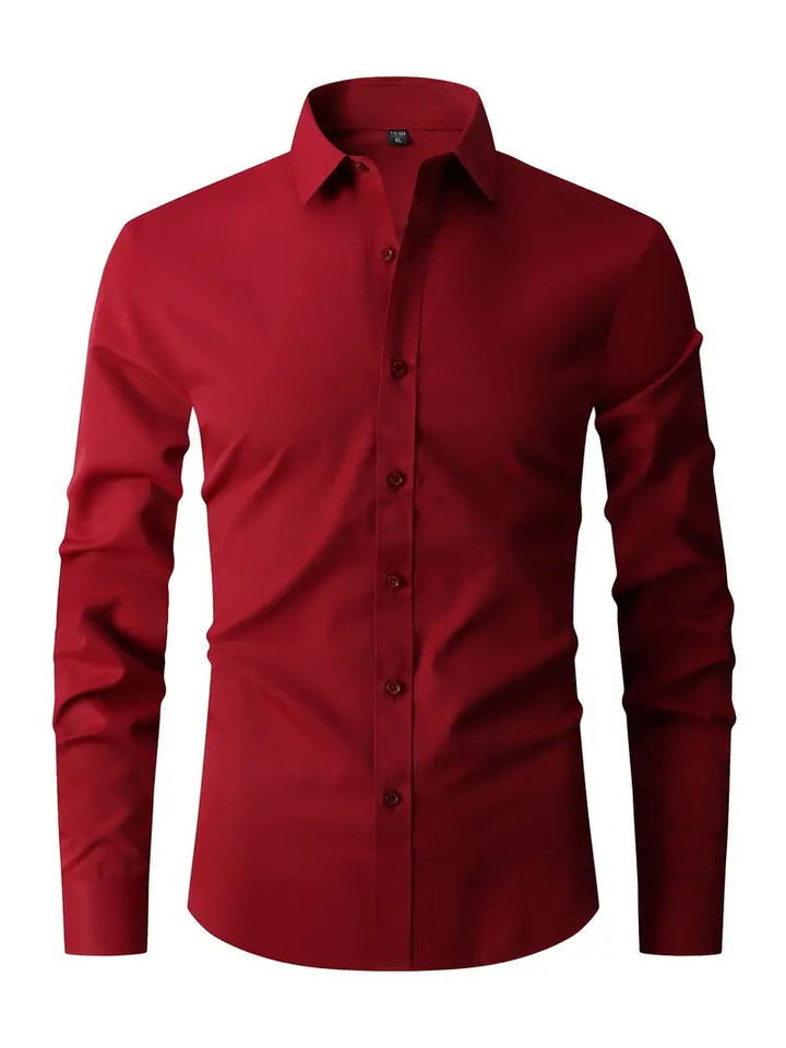 Halbformelles Herren Langarmhemd in Hellblau, elegant und vielseitig, ideal für Geschäfts- und Freizeitaktivitäten.