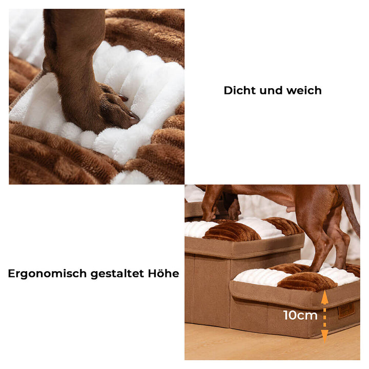 "Handgefertigte Hundetreppe mit Stauraum, gelenkschonend, elegantes Design, einfacher Aufbau, robuste Pet Supplies"