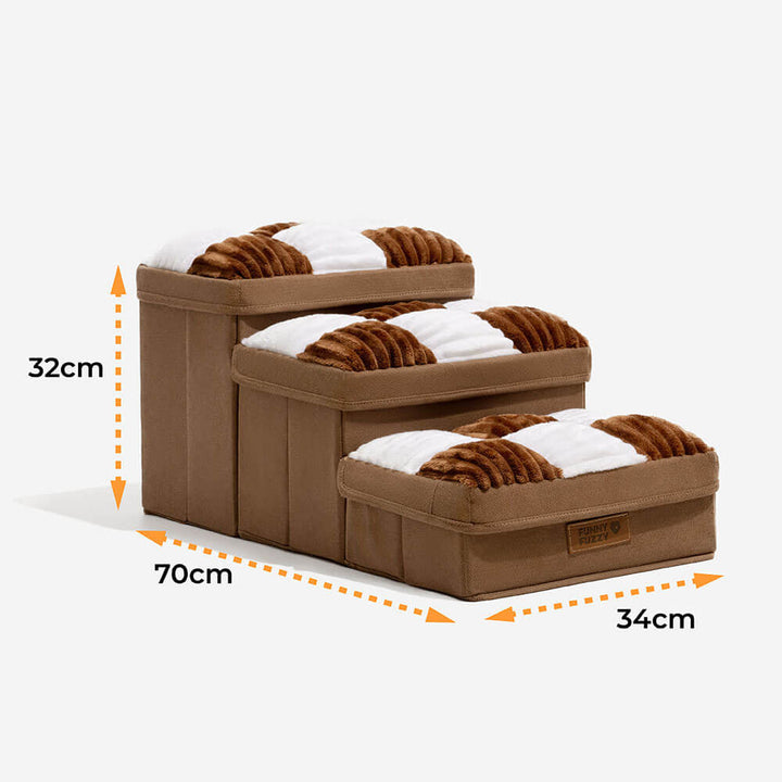 "Handgefertigte Hundetreppe mit Stauraum, gelenkschonend, elegantes Design, einfacher Aufbau, robuste Pet Supplies"