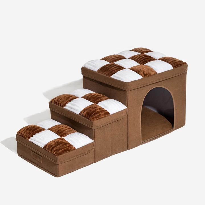 "Handgefertigte Hundetreppe mit Stauraum, gelenkschonend, elegantes Design, einfacher Aufbau, robuste Pet Supplies"