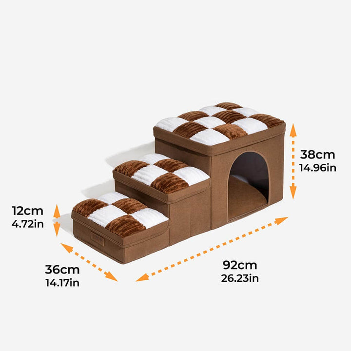 "Handgefertigte Hundetreppe mit Stauraum, gelenkschonend, elegantes Design, einfacher Aufbau, robuste Pet Supplies"