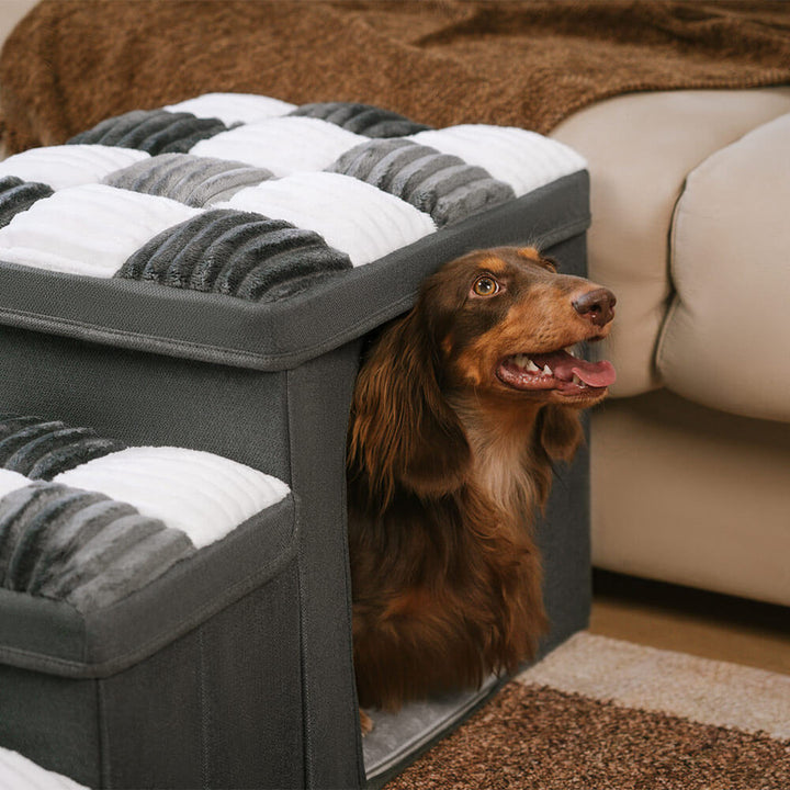 "Handgefertigte Hundetreppe mit Stauraum, gelenkschonend, elegantes Design, einfacher Aufbau, robuste Pet Supplies"