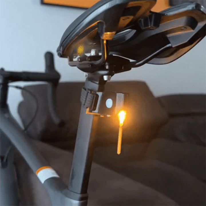 "Helles LED-Fahrradrücklicht mit 40 Lumen, sorgt für hohe Sichtbarkeit und stilvolles Design bei Tag und Nacht."