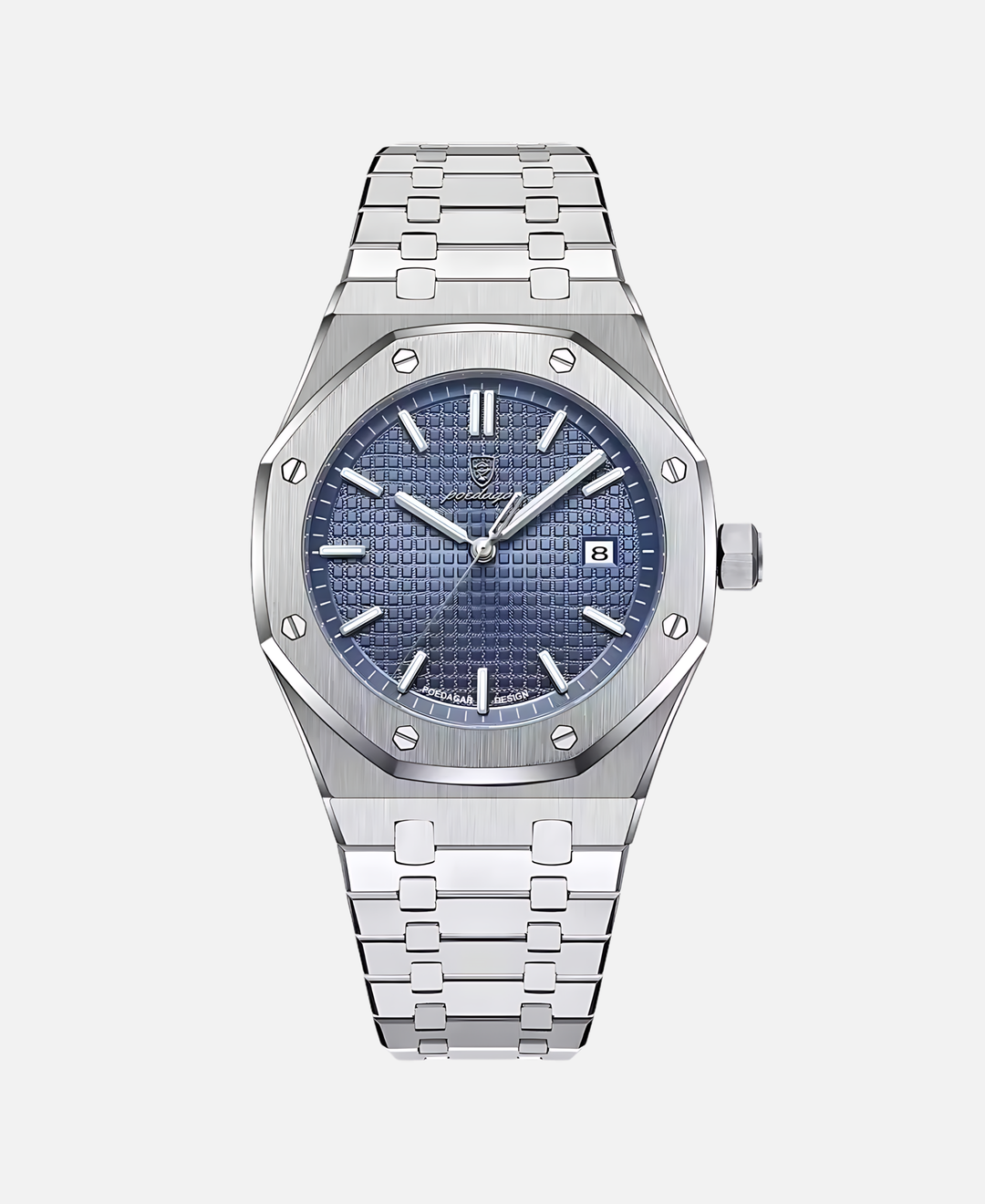 Herren Armbanduhr, 41mm Edelstahlgehäuse, Quarzwerk, kratzfestes Saphirglas, minimalistisches Zifferblatt, elegant.