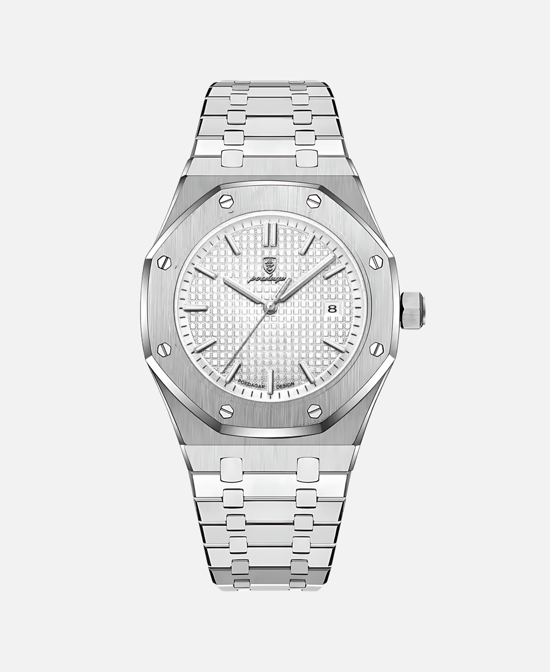 Herren Armbanduhr, 41mm Edelstahlgehäuse, Quarzwerk, kratzfestes Saphirglas, minimalistisches Zifferblatt, elegant.