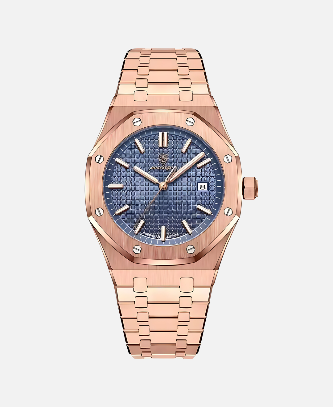 Herren Armbanduhr, 41mm Edelstahlgehäuse, Quarzwerk, kratzfestes Saphirglas, minimalistisches Zifferblatt, elegant.