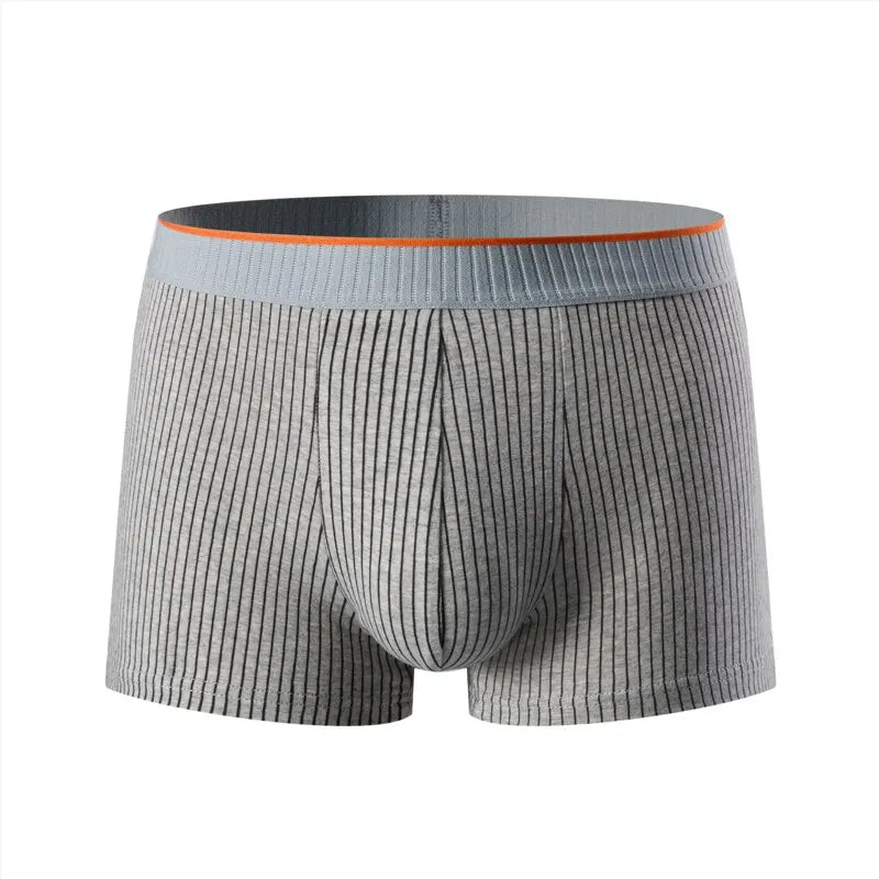 "Herren Boxershorts aus Baumwoll-Velours, weich, gestreift, elastisch, atmungsaktiv, für täglichen Komfort, verschiedene Desi