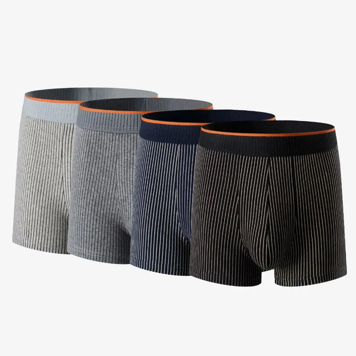 "Herren Boxershorts aus Baumwoll-Velours, weich, gestreift, elastisch, atmungsaktiv, für täglichen Komfort, verschiedene Desi