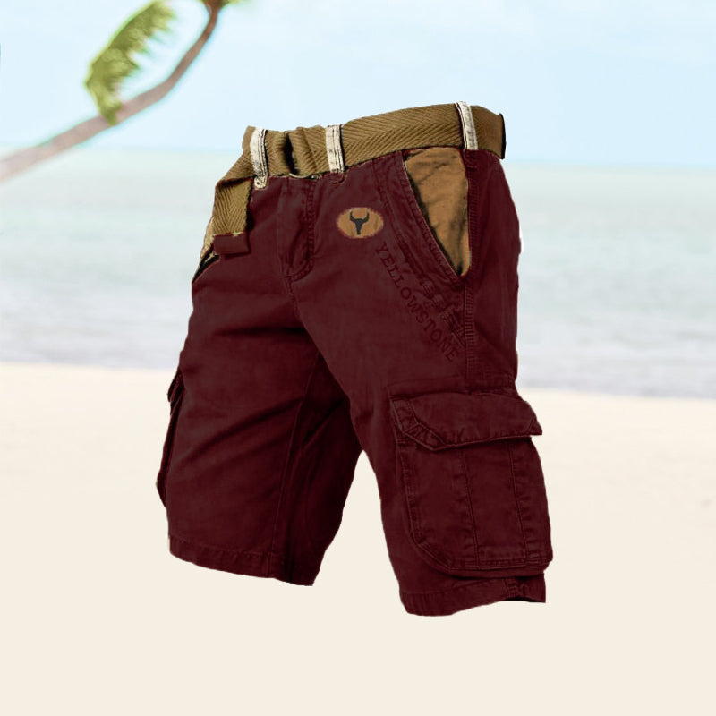"Herren Cargo-Shorts mit praktischen Taschen, lockerem Schnitt, in verschiedenen Farben, ideal für Outdoor und Freizeit."