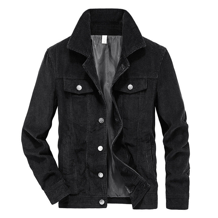 "Herren Cordjacke aus leichtem Cordstoff, modisch und vielseitig, stilvoll geschnitten, ideal für jeden Anlass."