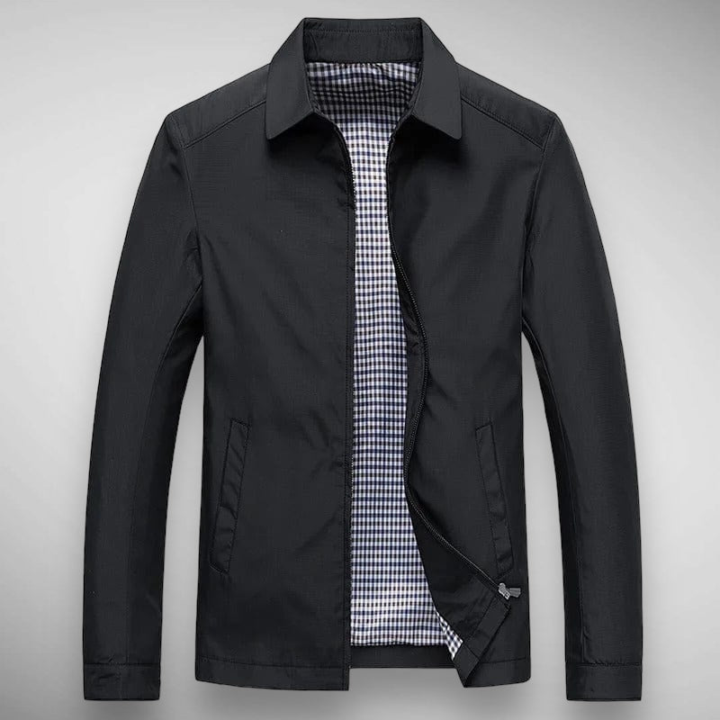 "Herren Feldjacke, leicht, wasserfest, stilvoll, in Khaki/Marineblau/Schwarz, ideal für Alltag und Outdoor-Aktivitäten."