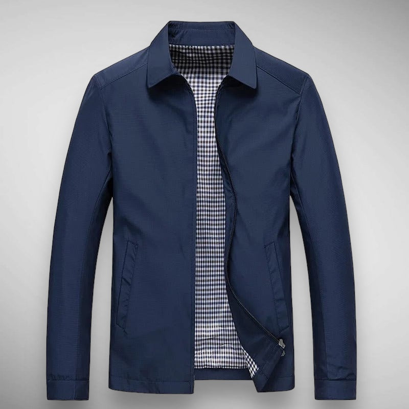 "Herren Feldjacke, leicht, wasserfest, stilvoll, in Khaki/Marineblau/Schwarz, ideal für Alltag und Outdoor-Aktivitäten."