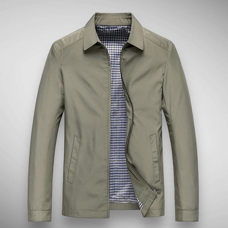 "Herren Feldjacke, leicht, wasserfest, stilvoll, in Khaki/Marineblau/Schwarz, ideal für Alltag und Outdoor-Aktivitäten."