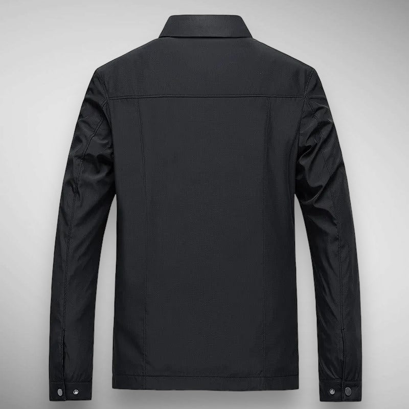 "Herren Feldjacke, leicht, wasserfest, stilvoll, in Khaki/Marineblau/Schwarz, ideal für Alltag und Outdoor-Aktivitäten."