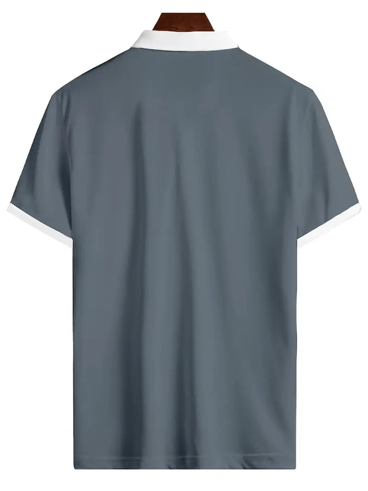 "Herren Golfshirt, atmungsaktiv, V-Ausschnitt, modernes Design, leicht, feuchtigkeitsableitender Stoff, stilvoll"
