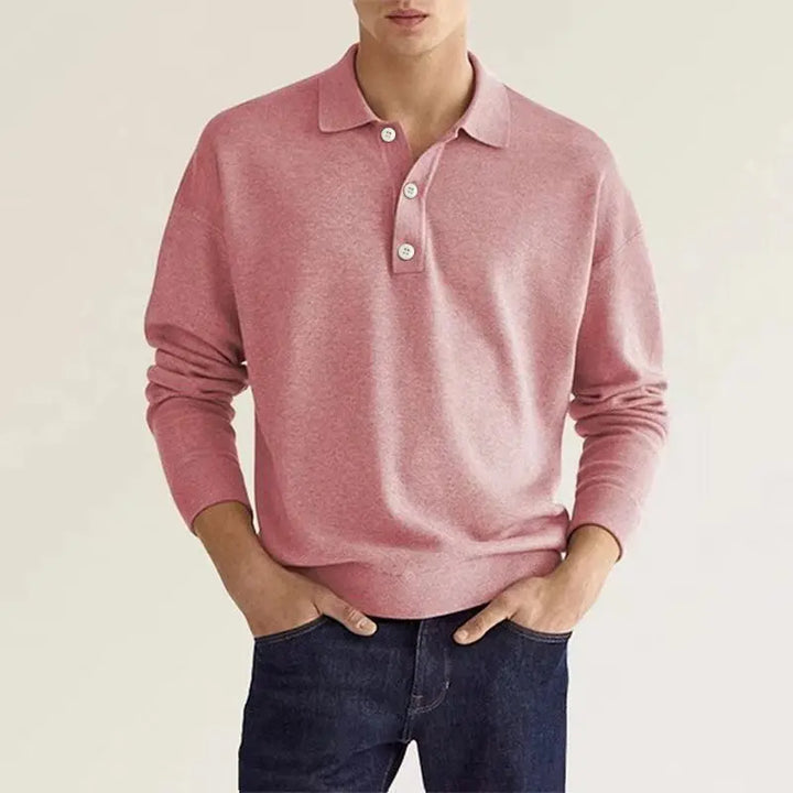 "Herren grau Baumwoll-Poloshirt atmungsaktiv strapazierfähig elegantes Design mit klassischem Polokragen Vorderansicht"