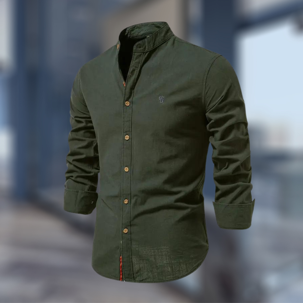 "Herren langärmeliges Poloshirt; klassisches Design, Knopfleiste, Kragen, elegantes Blau, perfekte Mischung aus Komfort & Sti