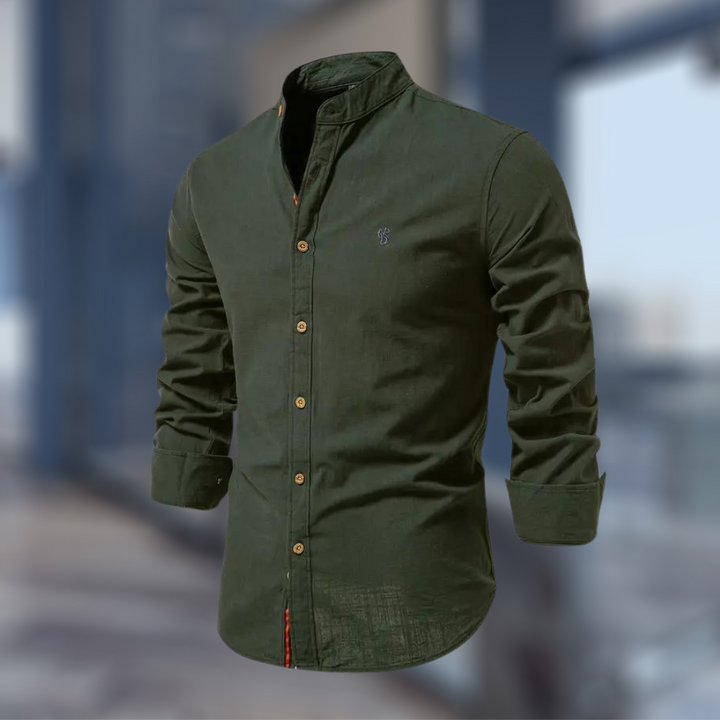 "Herren langärmeliges Poloshirt; klassisches Design, Knopfleiste, Kragen, elegantes Blau, perfekte Mischung aus Komfort & Sti