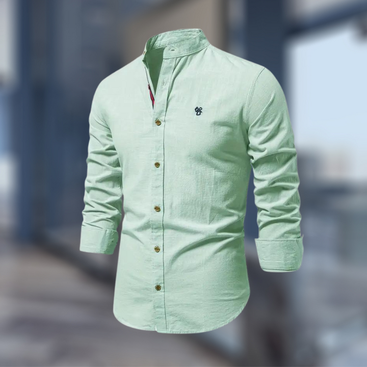 "Herren langärmeliges Poloshirt; klassisches Design, Knopfleiste, Kragen, elegantes Blau, perfekte Mischung aus Komfort & Sti