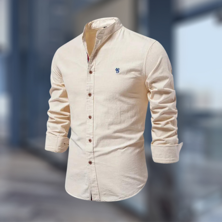 "Herren langärmeliges Poloshirt; klassisches Design, Knopfleiste, Kragen, elegantes Blau, perfekte Mischung aus Komfort & Sti