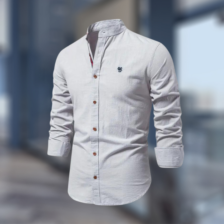 "Herren langärmeliges Poloshirt; klassisches Design, Knopfleiste, Kragen, elegantes Blau, perfekte Mischung aus Komfort & Sti