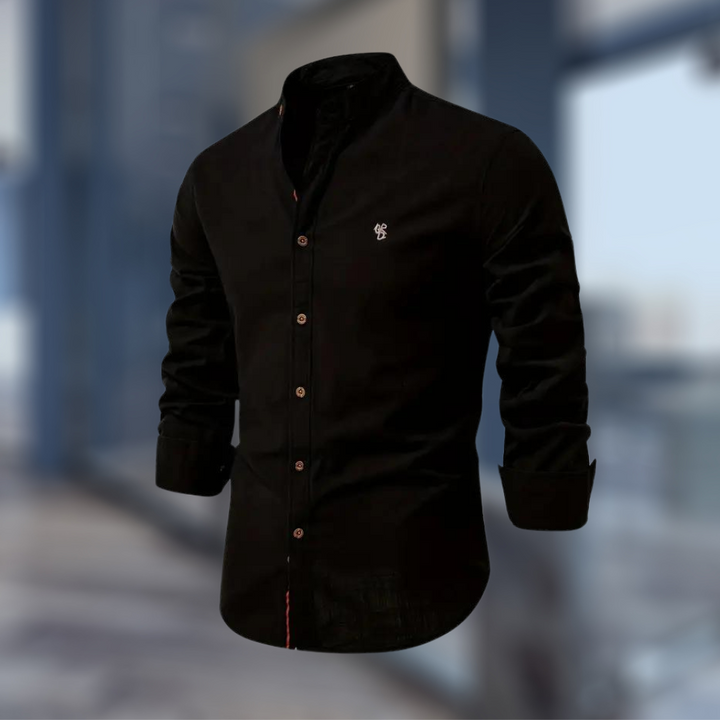 "Herren langärmeliges Poloshirt; klassisches Design, Knopfleiste, Kragen, elegantes Blau, perfekte Mischung aus Komfort & Sti