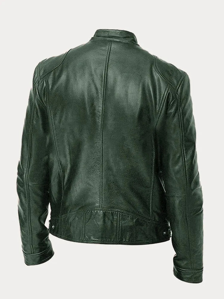 "Herren Lederjacke Daniel, elegant und robust, aus hochwertigem Leder in klassischem Design, mit Reißverschluss und Taschen."