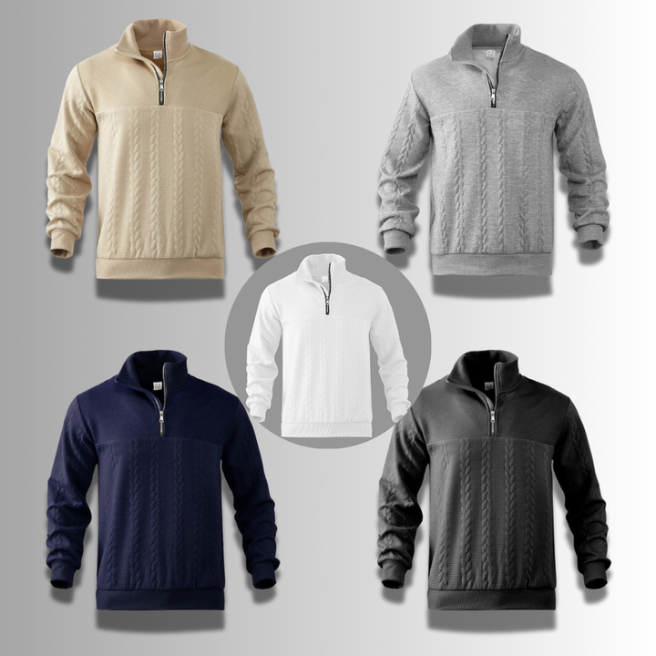 "Herren Merinowolle Pullover, zeitloses Design, klassische Kragen, hoher Tragekomfort, ideal für Freizeit und Beruf."