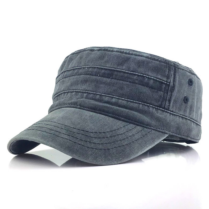 Herren Retro Army Mütze, klassischer Militärstil, modernes Design, Dunkelblau; verstellbar, langlebig, atmungsaktiv.