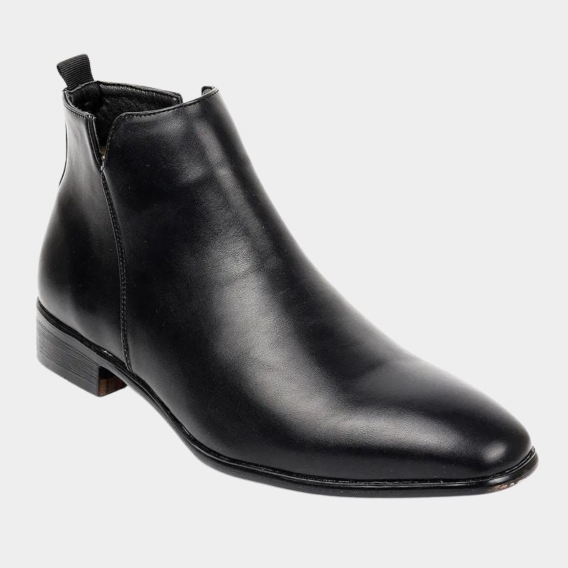 "Herren Retro-Lederstiefel mit Vintage-Design, hochwertigem Leder, Reißverschluss und robuster Sohle in Braun"