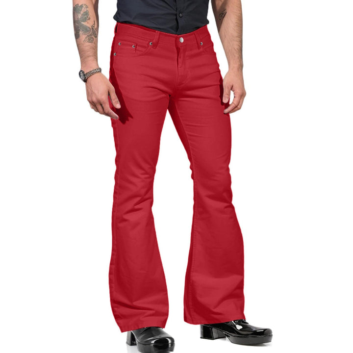 Herren Retro-Schlaghose aus Baumwolle, 70er-Jahre-Stil, komfortabel, modisches Design, ideal für modebewusste Männer.