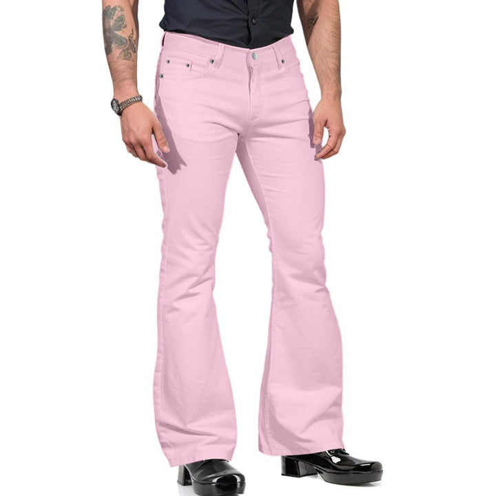 Herren Retro-Schlaghose aus Baumwolle, 70er-Jahre-Stil, komfortabel, modisches Design, ideal für modebewusste Männer.