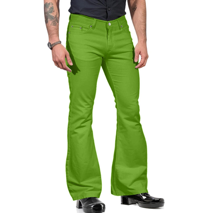 Herren Retro-Schlaghose aus Baumwolle, 70er-Jahre-Stil, komfortabel, modisches Design, ideal für modebewusste Männer.