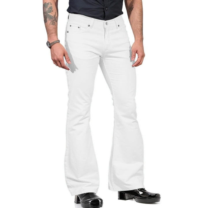 Herren Retro-Schlaghose aus Baumwolle, 70er-Jahre-Stil, komfortabel, modisches Design, ideal für modebewusste Männer.