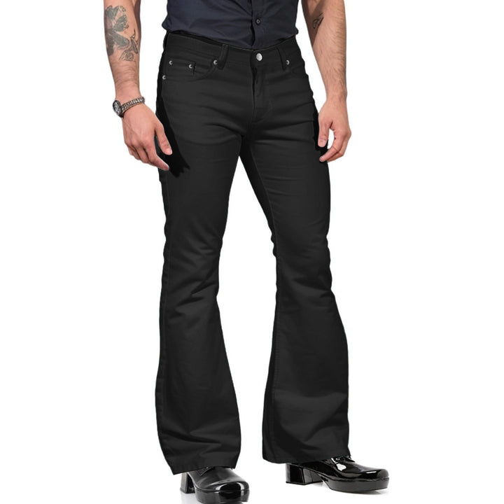 Herren Retro-Schlaghose aus Baumwolle, 70er-Jahre-Stil, komfortabel, modisches Design, ideal für modebewusste Männer.