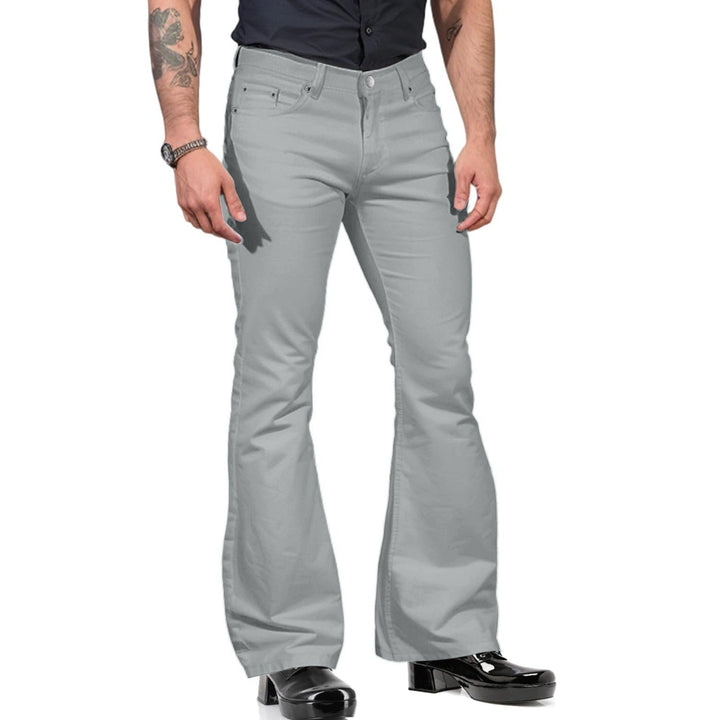 Herren Retro-Schlaghose aus Baumwolle, 70er-Jahre-Stil, komfortabel, modisches Design, ideal für modebewusste Männer.