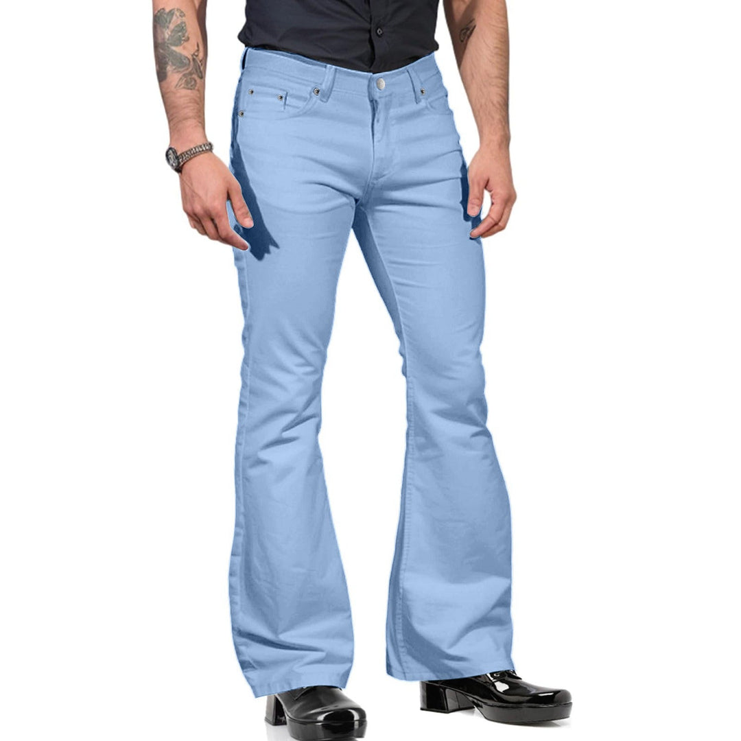 Herren Retro-Schlaghose aus Baumwolle, 70er-Jahre-Stil, komfortabel, modisches Design, ideal für modebewusste Männer.