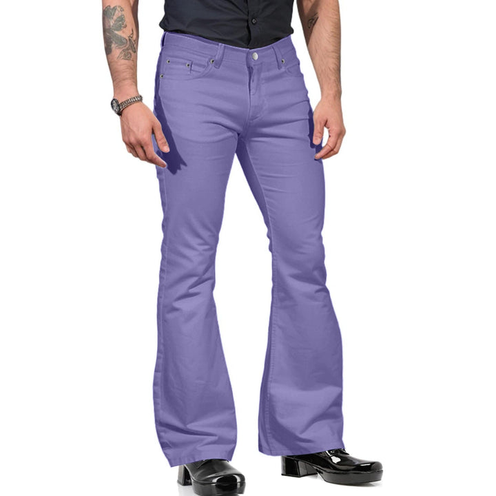 Herren Retro-Schlaghose aus Baumwolle, 70er-Jahre-Stil, komfortabel, modisches Design, ideal für modebewusste Männer.