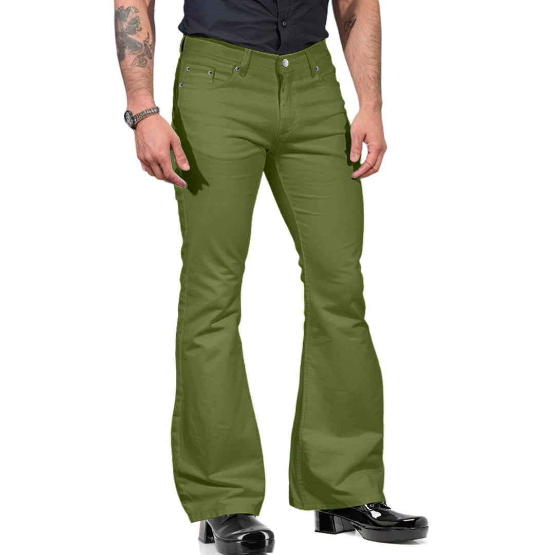 Herren Retro-Schlaghose aus Baumwolle, 70er-Jahre-Stil, komfortabel, modisches Design, ideal für modebewusste Männer.