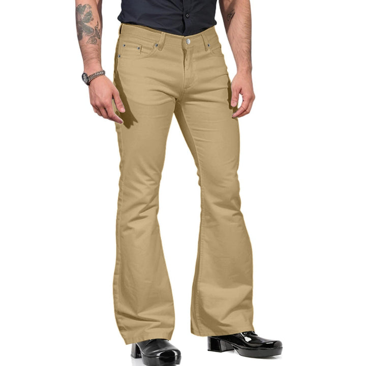 Herren Retro-Schlaghose aus Baumwolle, 70er-Jahre-Stil, komfortabel, modisches Design, ideal für modebewusste Männer.