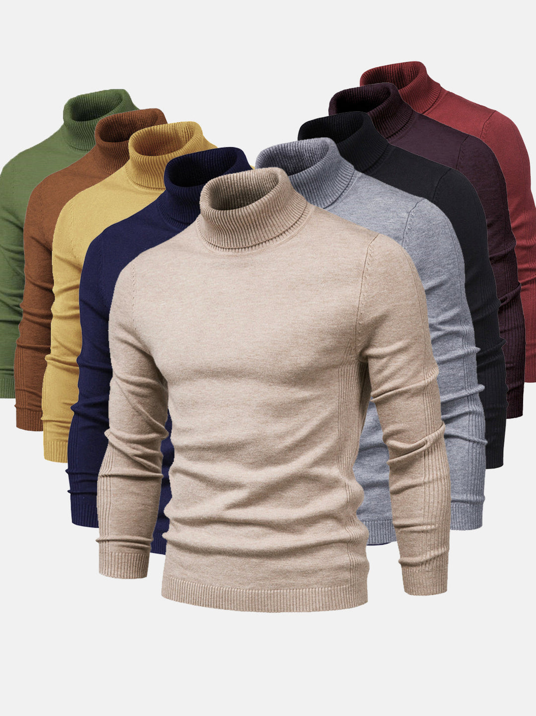 "Herren Rollkragenpullover aus weicher, pflegeleichter Baumwolle, klassischer Schnitt in verschiedenen Farben, elegant gestal