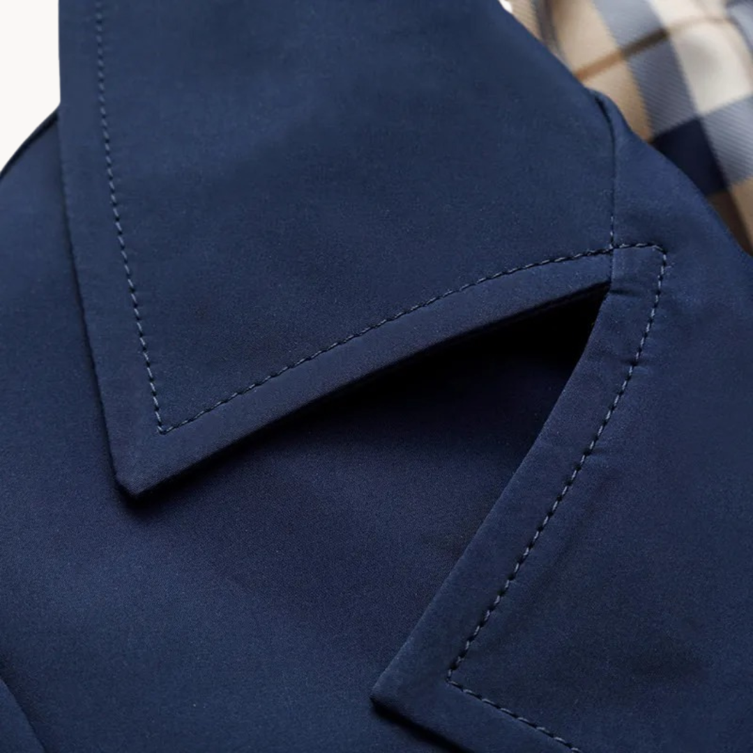 "Herren-Trenchcoat, winddicht, langlebig, stilvoll, klassisches Design, beige, ideal für alle Jahreszeiten"