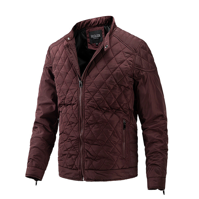 "Herren Übergangsjacke elegant, komfortabel, in Armeegrün, Dunkelblau, Grau, Schwarz, Weinrot, Frontansicht, vielseitig, stil