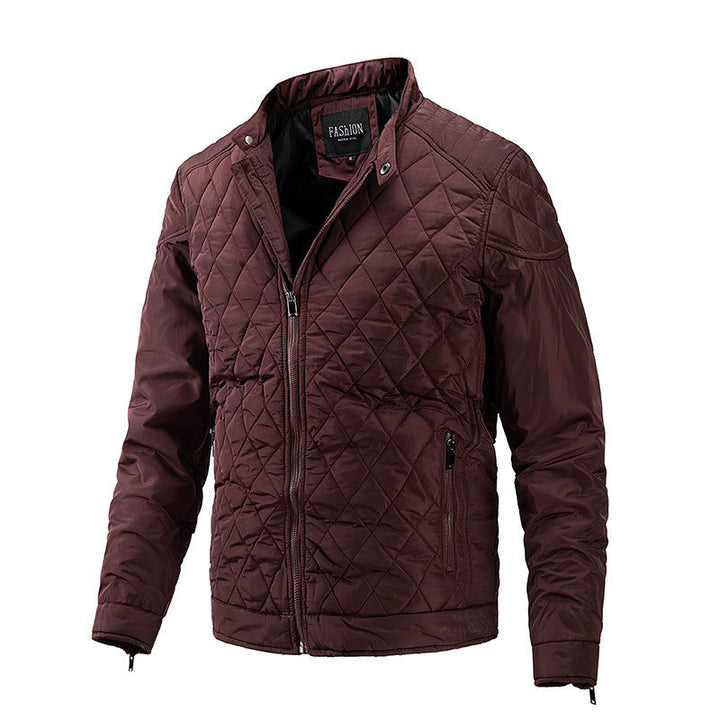 "Herren Übergangsjacke elegant, komfortabel, in Armeegrün, Dunkelblau, Grau, Schwarz, Weinrot, Frontansicht, vielseitig, stil
