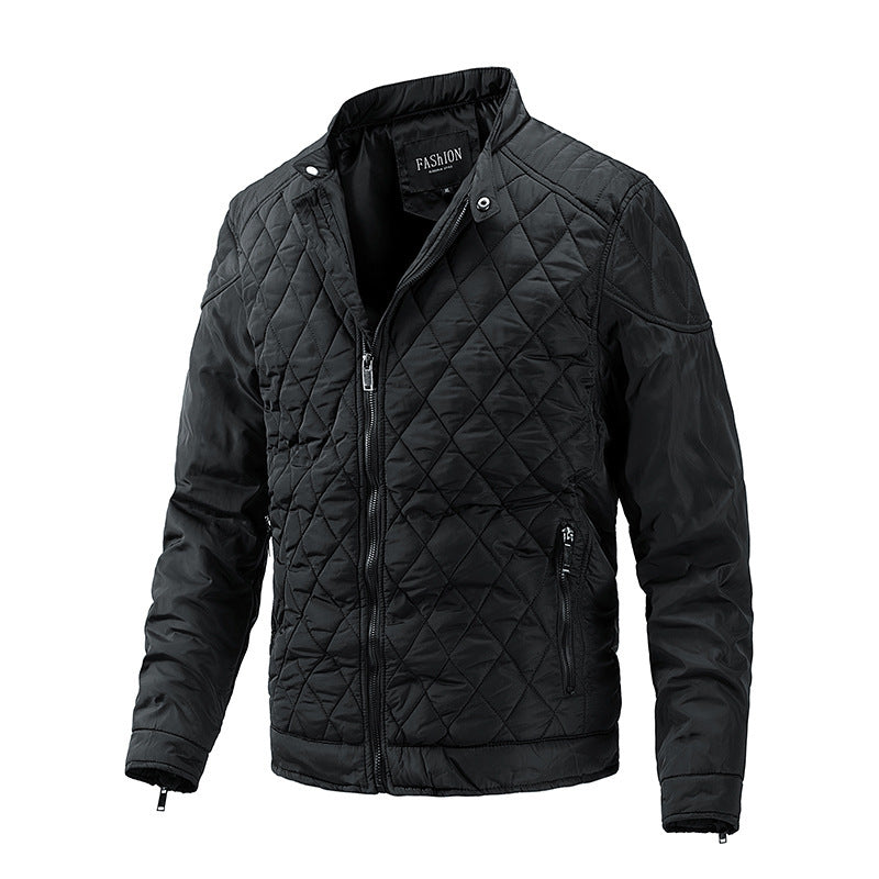 "Herren Übergangsjacke elegant, komfortabel, in Armeegrün, Dunkelblau, Grau, Schwarz, Weinrot, Frontansicht, vielseitig, stil