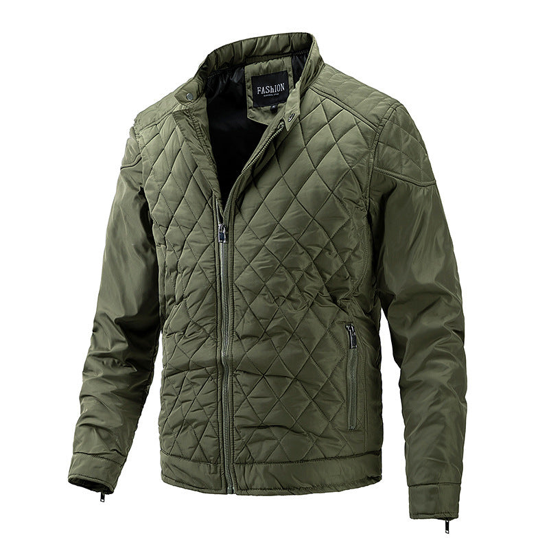 "Herren Übergangsjacke elegant, komfortabel, in Armeegrün, Dunkelblau, Grau, Schwarz, Weinrot, Frontansicht, vielseitig, stil