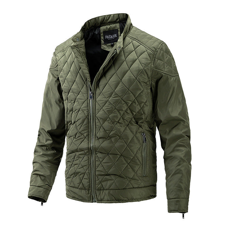 "Herren Übergangsjacke elegant, komfortabel, in Armeegrün, Dunkelblau, Grau, Schwarz, Weinrot, Frontansicht, vielseitig, stil