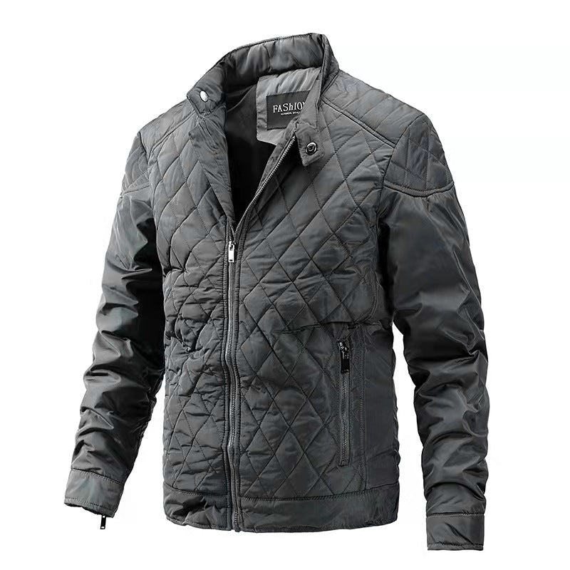 "Herren Übergangsjacke elegant, komfortabel, in Armeegrün, Dunkelblau, Grau, Schwarz, Weinrot, Frontansicht, vielseitig, stil