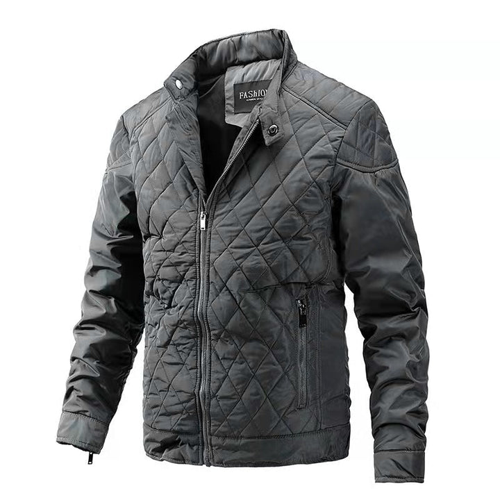 "Herren Übergangsjacke elegant, komfortabel, in Armeegrün, Dunkelblau, Grau, Schwarz, Weinrot, Frontansicht, vielseitig, stil